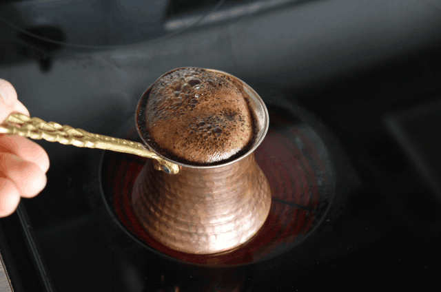Turkish Coffee bubbling